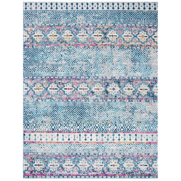 Millwood Pines Heriberto Denim Blue/Purple Rug & Reviews Wayfair